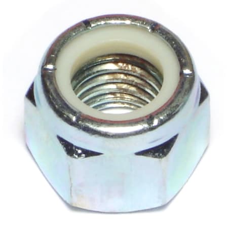 Midwest Fastener Nylon Insert Lock Nut, 5/8"-11, Steel, Grade 2, Zinc Plated, 25 PK 03655